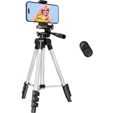 Telefon Tripodu – 33-110CM Katlanabilir Tripod Telefon Tutucu, 360° Döner Başlık, Bluetooth Kumandalı Selfie Çubuğu, Ios/android Uyumlu, Kamera ve Gopro ile Kullanılabilir