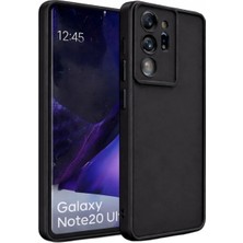 Fenza Samsung Galaxy Note 20 Ultra Uyumlu Siyah Renkli Mat Silikon Telefon Kılıfı