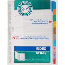 Karton Ayrac Klasik 1-10 Renkli Rakam A4