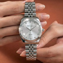 Ferrucci Bileklik Hediyeli Metalik Kadın Kol Saati 30 mm Jübile Çelik Bilezik Kesme Camlı 2 Yıl Garantili