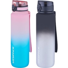 2'li Tritan Matara Seti 1000ML Büyük Boy Çift Renk Softtouch Ff Collection Tritan Su Matarası