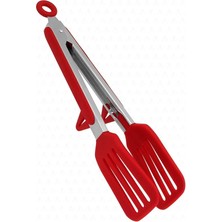 Clavis Metal Saplı Kilit Sistemli Smart Silikon Maşa Kırmızı