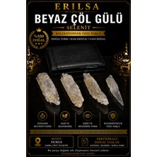 Erilsa Sertifikalı Beyaz Çöl Gülü Selenit Taşı Kütle - Cüzdanlık Boy Bereket Para Çekim Doğal Taş