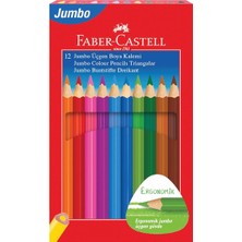 Jumbo Kuru Boya Kalemi, 12 Renk, Çocuklar Için Eğlenceli ve Kolay Tutuş, Ergonomik Üçgen ve Kalın Gövde, Kırılmaya Karşı Dirençli Özel Yapıştırma Sistemi