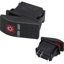 Uravas Store Kabin Sembollü Işıklı 3 Pinli On-Off 12-24V Marin Switch