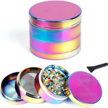 50 mm 4 Katmanlı Mıknatıslı Çinko Alaşım Herbal Grinder Baharat Bitki Ot Tütün Öğütücü Renkli