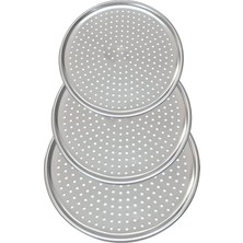 Home Paslanmaz Çelik Pizza Tepsisi,delikli Lahmacun ve Pizza Tavası,fırın Tepisisi (32 Cm)