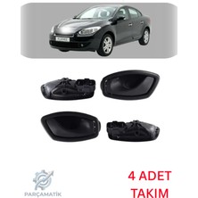 Parçamatik Renault Fluence Iç Kapı Açma Kolu Siyah 4'lü Takım Set