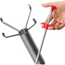Tıkanıklık Açma Makinesi Gider Borusu Açma Temizleme Çubuğu Aparatı Mutfak Banya Drenaj Duş Tuvalet Kanalizasyon 90CM