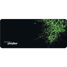 Razer 1 Desenli Oyuncu Mouse Pad 70X30 cm Kaymaz Dikişli