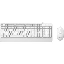 CM106 USB Kablolu, Qwerty Türkçe Dizilim Klavye, 1200DPI Optik Fare, Bilek Dinlendirme, Sağ ve Sol Elle Kullanılabilir, Evrensel Uyum, Türkçe Q Klavye & Mouse Set Beyaz