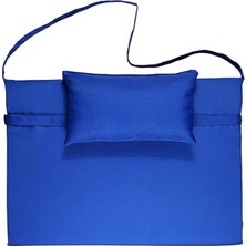 Taşınabilir Katlanır Çanta Şezlong Minderi, Yastıklı Minder (Mavi)