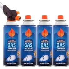 Golf 4 Adet 227 gr Gaz Kartuşlu Pürmüz ve Çakmaklı Başlık Set Kamp Gazı Set 4 Lü Gaz Kartuşlu Pürmüz