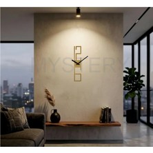Mystery Metal Modern Büyük Boy Salon Duvar Saati, Ofis Için Duvar Saati 40X10CM