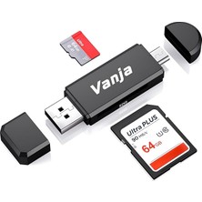 Micro USB Otg Adapter And USB 2.0 Portable Memory Card Reader For Sdxc, Sdhc, Sd, Mmc, Rs-Mmc, Micro Sdxc, Micro Sd, Micro Sdhc Card And Uhs-I Cards
