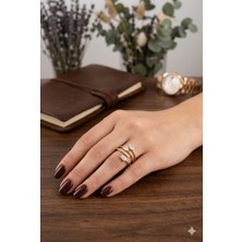 Tılsım Accesories Xupıng Çelik Yüzük Gold Ayarlanabilir