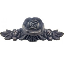 Uravas Store Antika Tarz Dekoratif Pirinç Gül Düğme - 30X100 Mm, Oksit