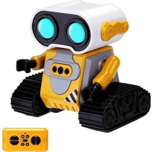Uzaktan Kumandalı El Sensörlü Akıllı Wall-E Robot Dahili Şarjlı Işıklı Sesli Full Fonksiyonlu El Hareketlerini Algılayabilen Farklı Işık Kombinasyonlu Akıllı Rc Robot (Sarı)
