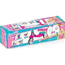 Wheels Furkan Toys 3 Tekerlekli Çocuk Scooter Frenli Sepetli Kız Modeli Pembe