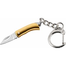 Haki Store Mini Çakı Anahtarlık Gold Renk – Paslanmaz Çelik Bıçaklı Dekoratif Cep Çakısı 5 cm