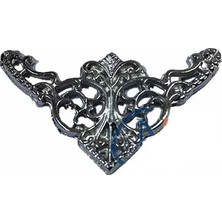 Uravas Store Lounge Dekoratif Köşe Süsü, Köşelik - Küçük, 19X34MM, Nikel, 1 Adet