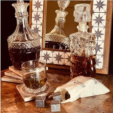 9 Adet Viski Soğutma Taşı Seti Viski Taşı Kesesi Doğal Granit Premium Hediyelik Soğutucu Taş, Pinecone, 2 x 2