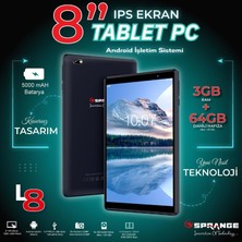 Midcom L-8 Plus 8" IPS Ekran 4 Çekirdek 3gb Ram /64GB Hafıza Tablet