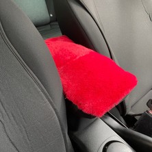 Calperia Yumuşak Peluş Kol Dayama Kolçak Minderi Kırmızı