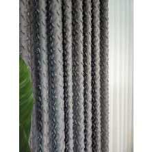 İkrar Perde Saçaklı Gri Fon Perde A Pile 1x3 Sık Pile(Metre FIYATI:907 Tl)