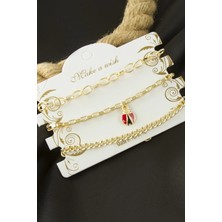 Uluora Uğur Böceği Zincir Bileklik 3 Adet