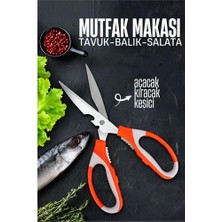 Uravas Store Mutfak Makası - Tavuk Kesme Makası Balık Temizleme Makası Salata Hazırlama Makası