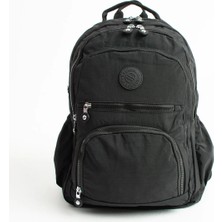 Sanmorris Unisex Çok Bölmeli Fonksiyonel Sırt Çantası Su Geçirmez Kumaş Okul ve Günlük Çanta