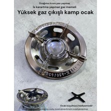 Orgaz Küçük Piknik Tüp Başlığı Yüksek Alev Gaz Çıkışlı Krom Kamp Ocak 2kg Tüpgaz Kafası Dar Tüpler Uyumlu