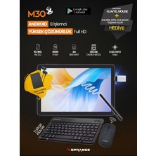 Midcom M30 Plus 10,1" Incell Ekran 8 Çekirdekli 4.5g Sim Kartlı 8gb Ram 256GB Dahili Hafıza Pc Tablet Kablosuz Klavye Mouse Hediyeli