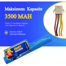 Ümit Maker Vileda Vr One Robot Süpürge 3500 Mah 10.8 V Batarya – Orjinal Uyumlu Uzun Ömürlü, Yüksek Performans Pil