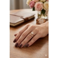 Tılsım Accesories Xupıng Çelik Yüzük Gold Ayarlanabilir