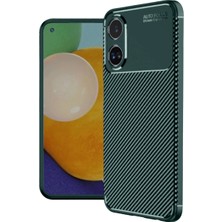 Uravas Store A60 Kılıf Auto Focus Karbon Kapak - Koyu Yeşil