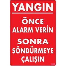 Uravas Store Yangın Nasıl Söndürülür Uyarı Levhası 25X35 KOD:869