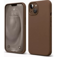 Elif Asya Ceyiz Tekstil Newface Apple iPhone 14 Kılıf First Silikon - Kahverengi