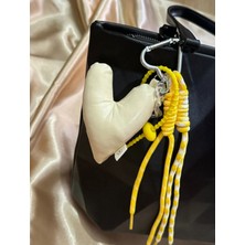 Haki Store Butter Yellow Kalp Çanta Charmı, Çanta Süsü, Anahtarlık