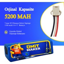 Viomi S9 Ultramax Robot Süpürge 5200 mAh 14.4 V  Batarya – Orjinal Uyumlu Uzun Ömürlü, Yüksek Performans Pil