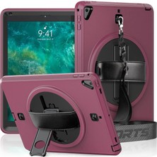 Uravas Store Ipad 5 Air 9.7 Kılıf Strap-C Otterbox Tablet Kapak - Mürdüm