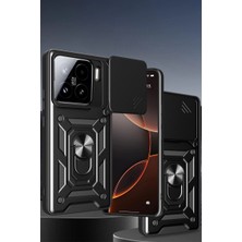 Uravas Store Mi 15 Kılıf Pars Lens Yüzüklü - Siyah