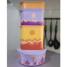 Tupperware Su Serisi Saklama Kabı Set Gündogumu 4lü Set