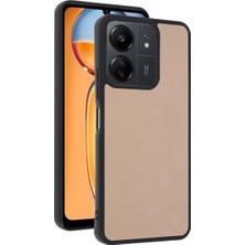 Uravas Store Redmi 13C Kılıf Aras Deri Kapak - Pudra