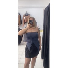 Tuba Toptaş Straplez Büzgülü Bluz