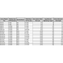 Uravas Store Gömlekli Çelik Dubel M8X75 ( 5 Adet)