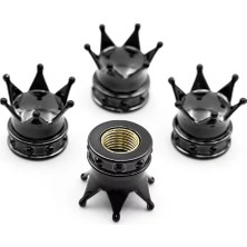 Elif Asya Ceyiz Tekstil Kral Tacı Alüminyum Sibop Kapağı 4&AMP;#39LÜ Siyah