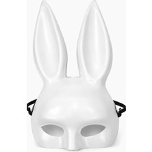 Uravas Store Uzun Kulaklı Beyaz Lüks Tşan Maskesi