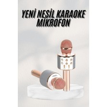 Kont Bluetooth Hoparlör USB Aux Sd Kart Kaoroke Mikrofon Uzun Pil Ömrü